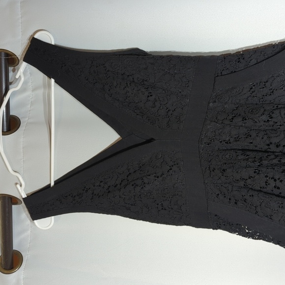 Free People Lovely in Lace Black Dress Fit And Flare Size small POCKETS LINED - Picture 2 of 12